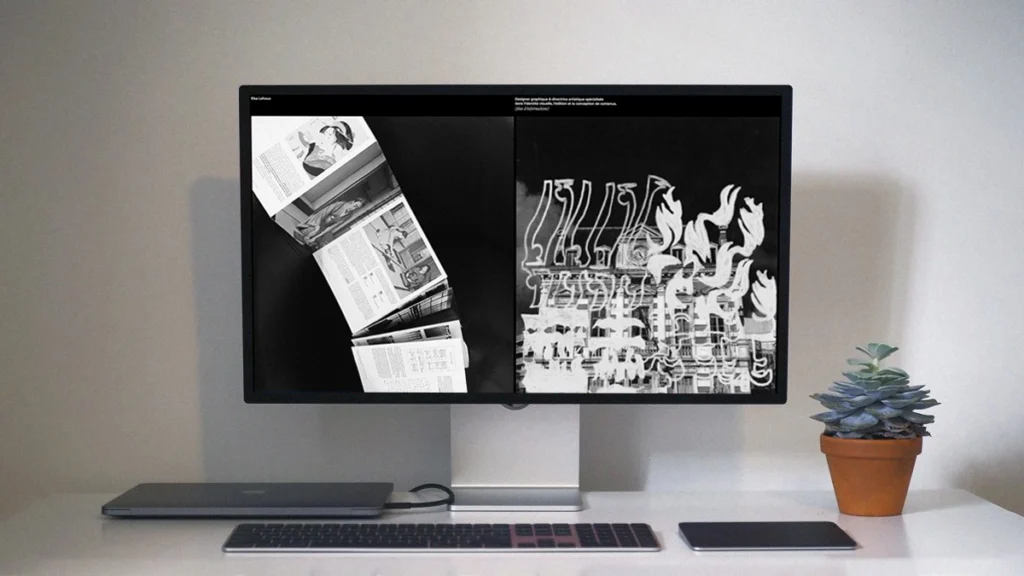 Mise en page du site internet sur ordinateur