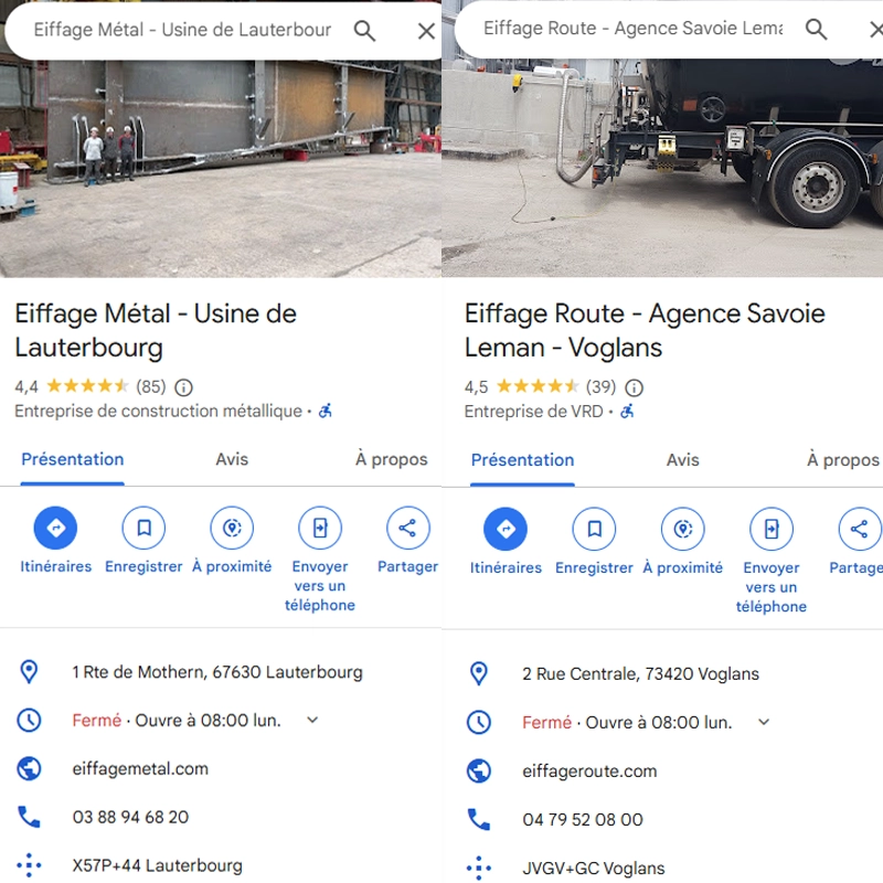 Fiches Google Eiffage Métal - Eiffage Route